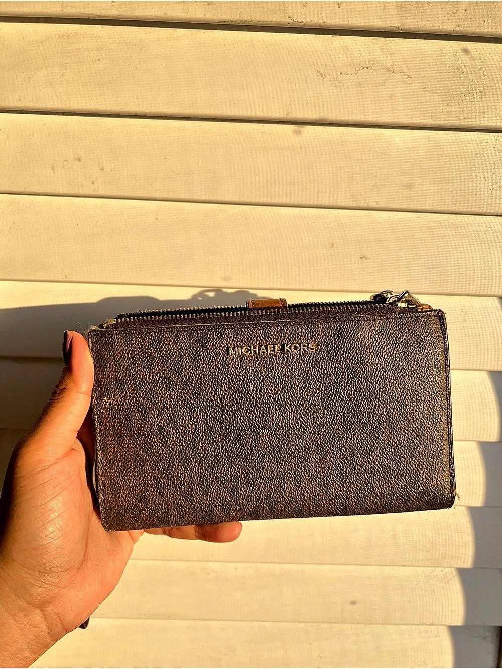 Michael Kors Jet Set Travel Large Double Zip Wristlet Wallet